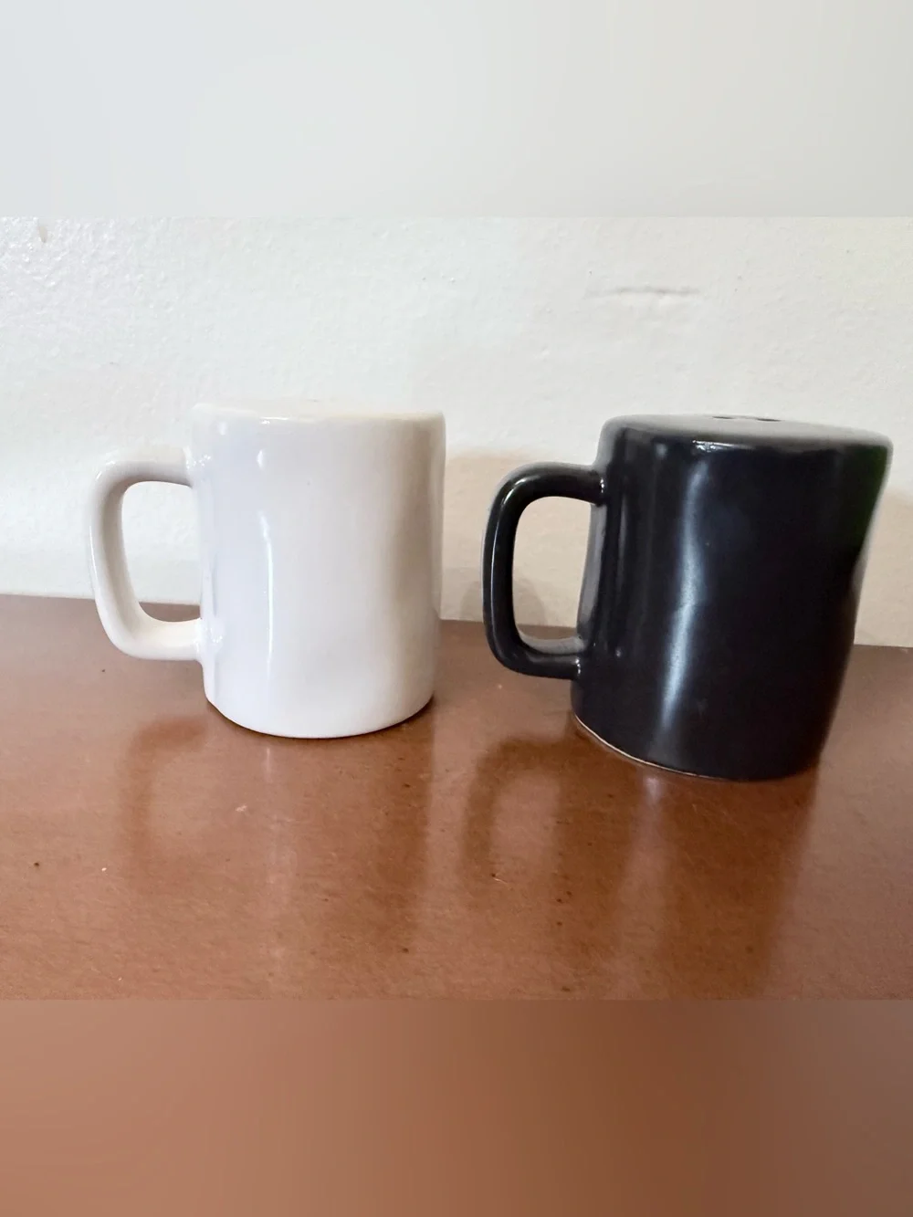 Rae Dunn Salt & Pepper Shaker Set Black White Country Farmhouse Ceramic